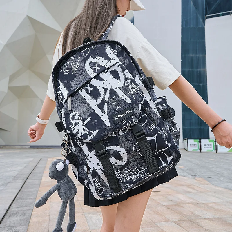 Middle High School Backpack for Teenage Boys Cool School Bag College Student Backpack Large Capacity Schoolbag for Boy Cute Doll
