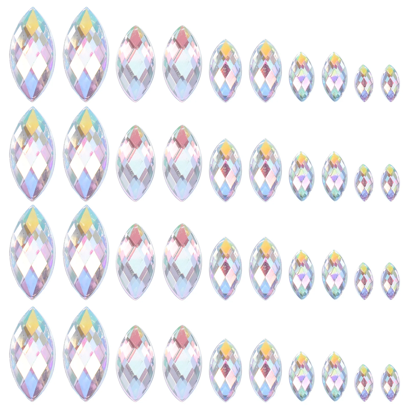 

600pcs Diamond Gemstones Rhinestones Flatback Acrylic Crafts Embellishments For Nail Art Phone Case Diy Jewelry