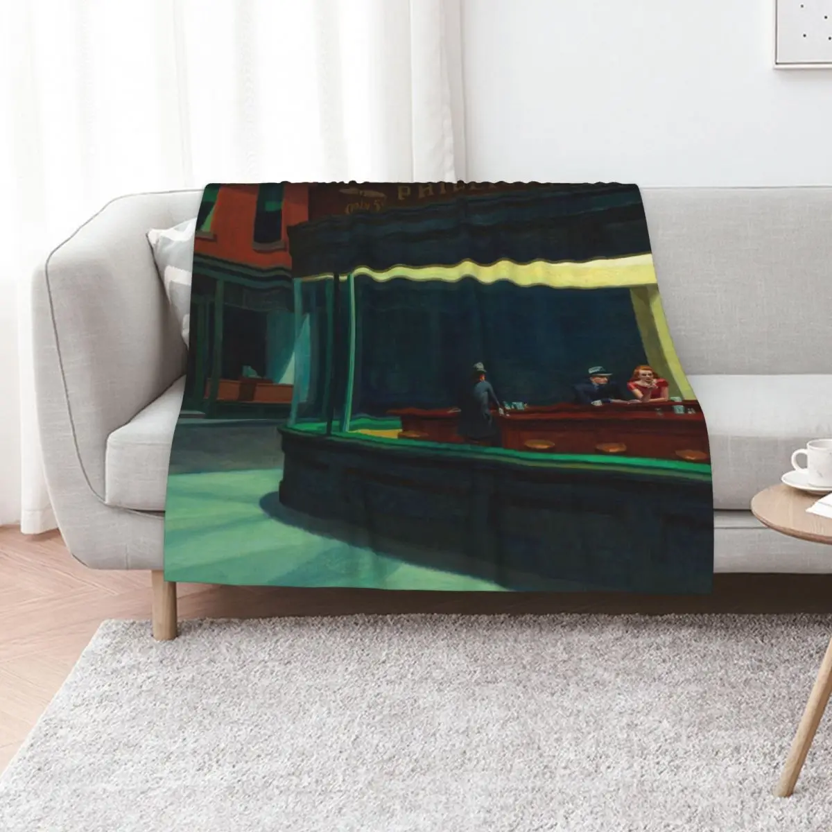 Nighthawks by Edward Hopper Throw Blanket for babies Soft Big funny gift Winter beds Thermals For Travel cosplay anime Blankets