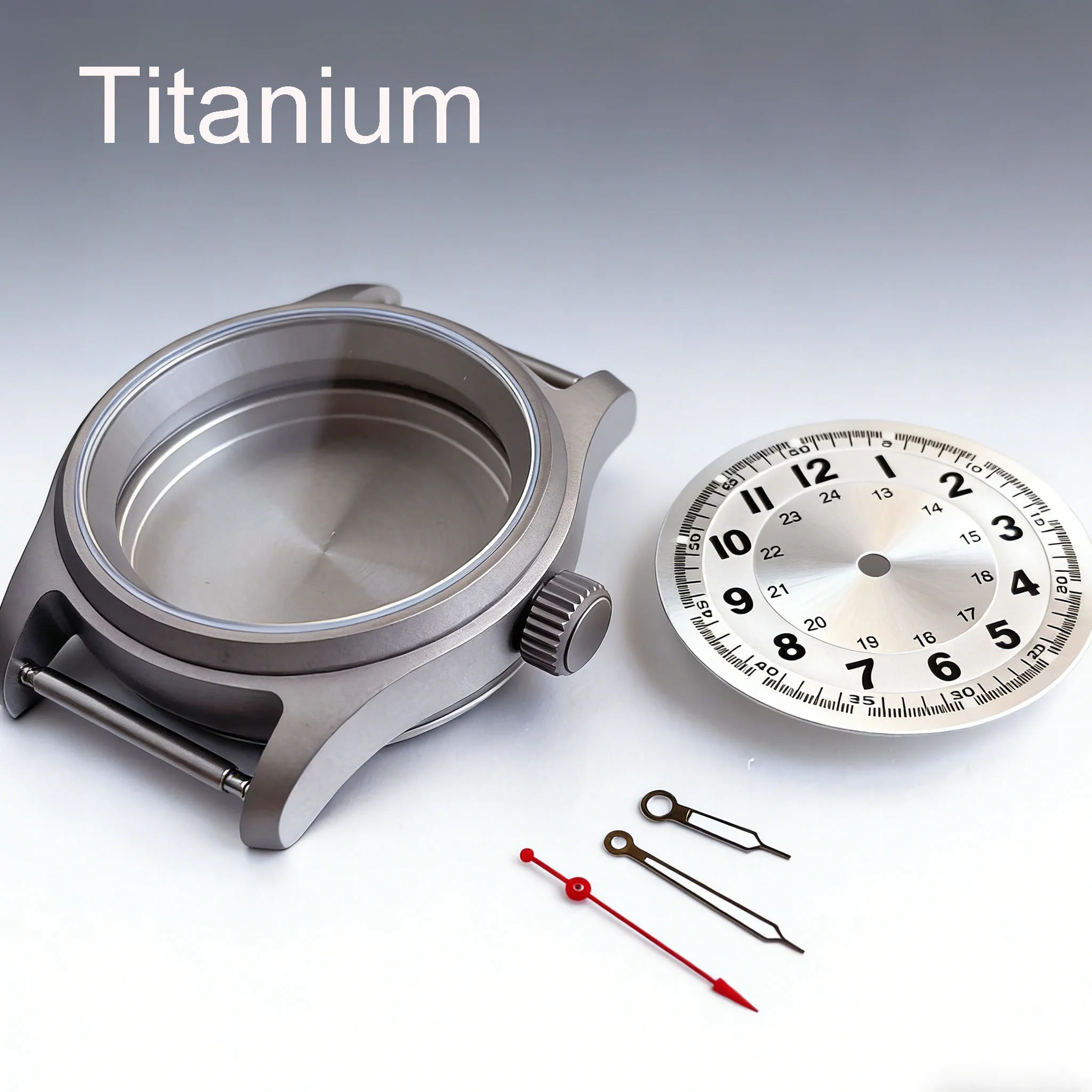 36mm Pilot Titanium/Stainless Steel 20ATM Watch Case Sapphire Glass 29mm Sunburst Dial Luminous Fit NH35 ETA2824 Miyota 8215