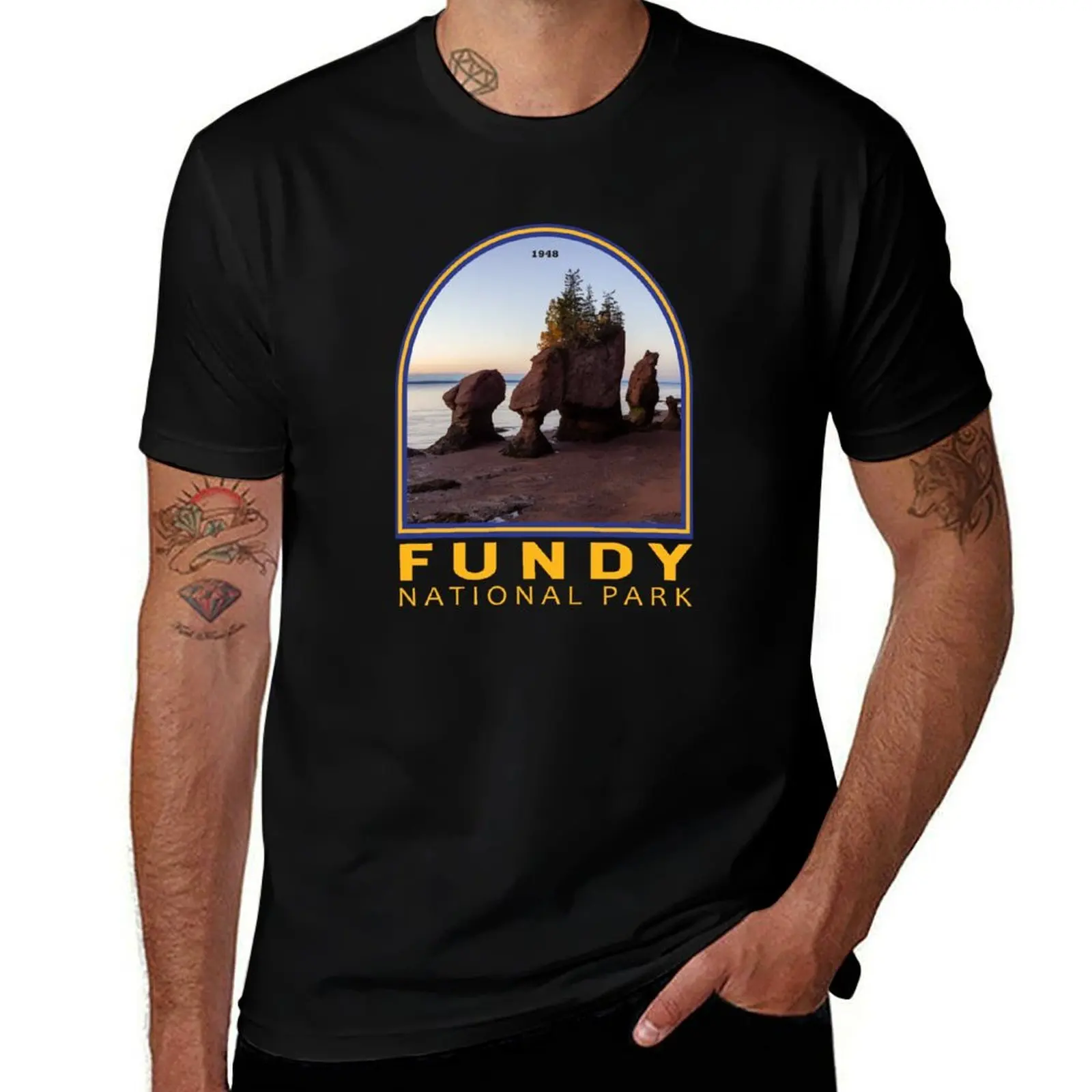 Fundy National Park Canada Emblem T-Shirt Comfort Stretch Tee Shirt T-Shirt