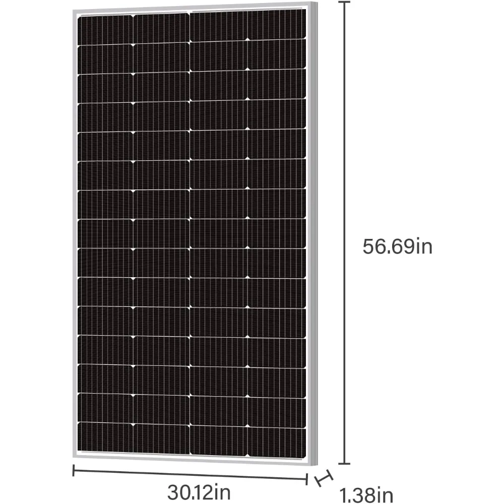 Newpowa 220W Monocrystalline Solar Panel 10BB Cell Solar Panel 220 Watt 12V High Efficiency Mono Module RV Marine Boat Off