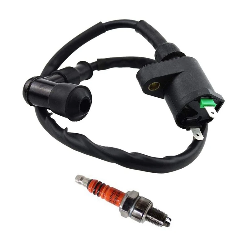 ABPA-Ignition Coil Solenoid Relay Voltage Regulator 5-PIN CDI Box Spark Plug for 50Cc 70Cc 90Cc 110Cc 125Cc Go Kart Dirt Bike