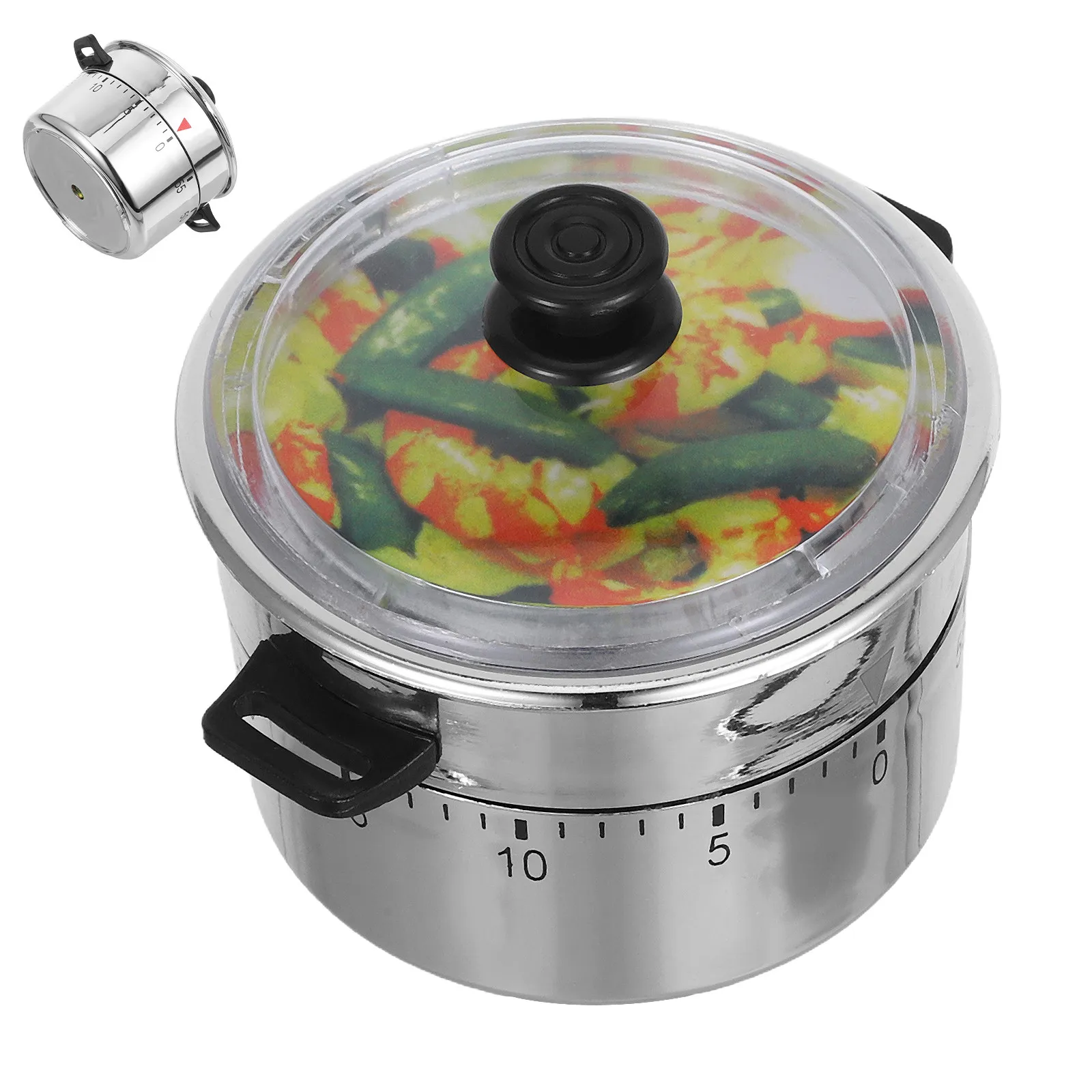 Floral Design 60 Minute Mechanical High Pressure Cooker Timer Countdown Kitchen Baking Time Management for Kids Adults