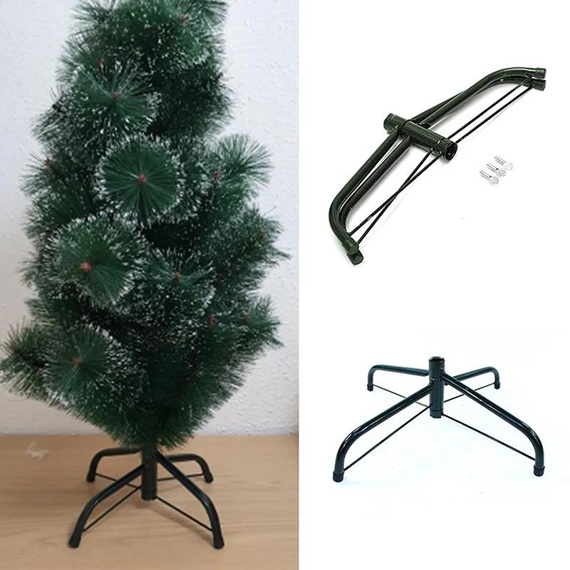 30/40/45/50/60cm Christmas Tree Base Stand Foldable Iron Bracket Bottom Holder Base 4 Feets Christmas Tree Bracket Accessories