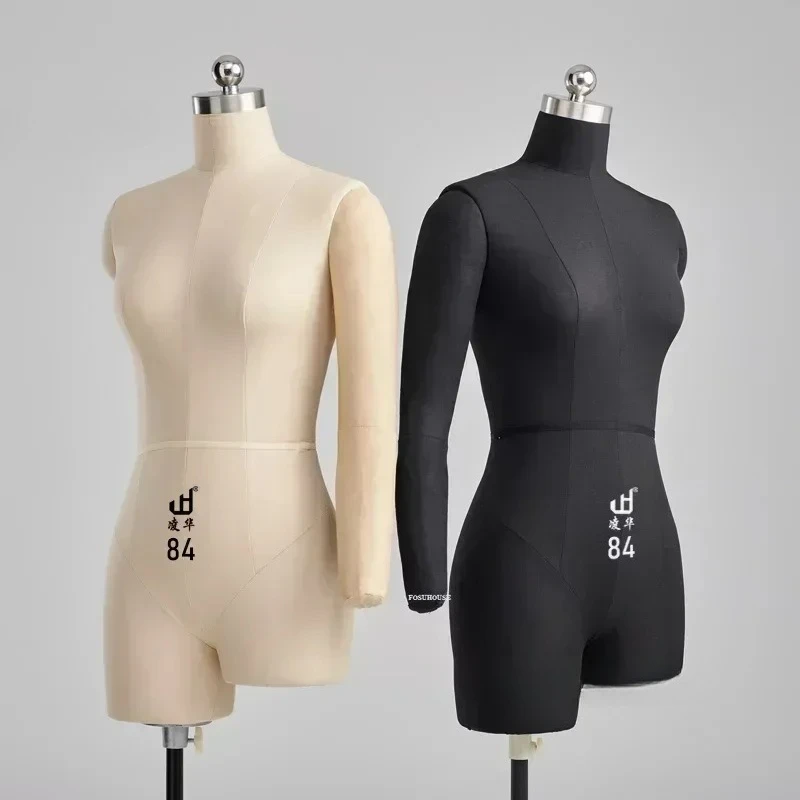 Mannequin Body for Clothes Design Professional Auxiliary Model Sewing Female Tailor Model Bust Dress Form Stand Metal Base a
