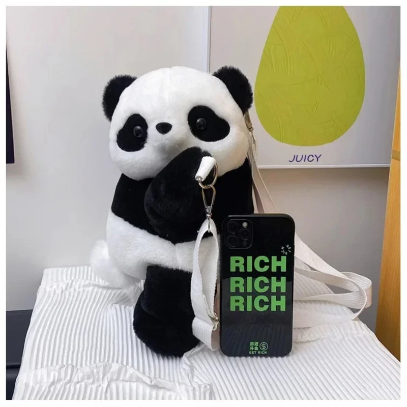 Cute Panda Crossbody Bag para meninas, mochila, como um Panda Hug You