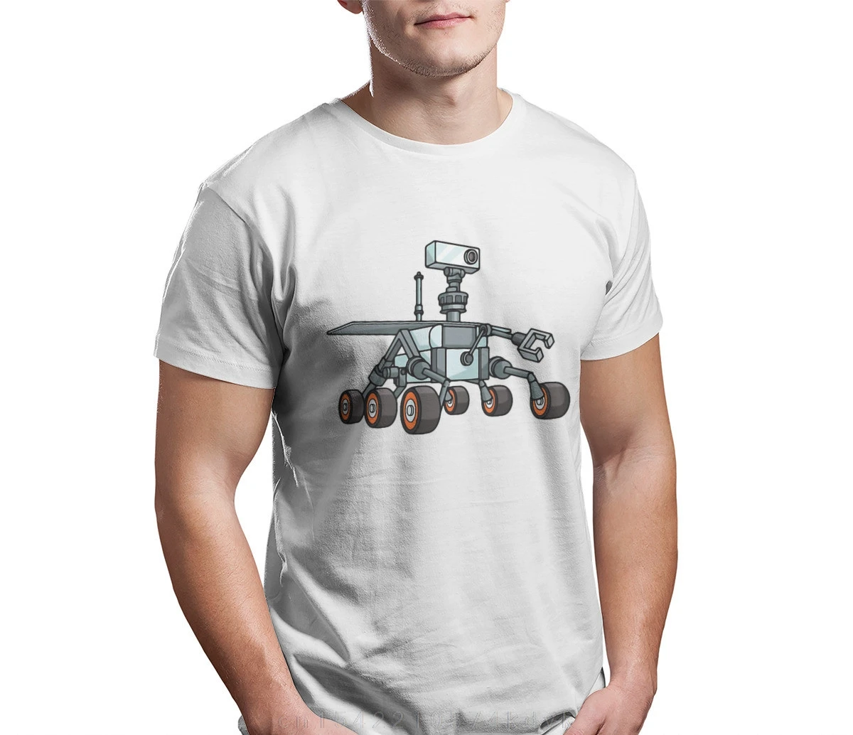 2024 Perseverance Rover Exploration TShirt for Men Robot Round Neck Pure Cotton T Shirt Gift Clothes OutdoorWear 6XL