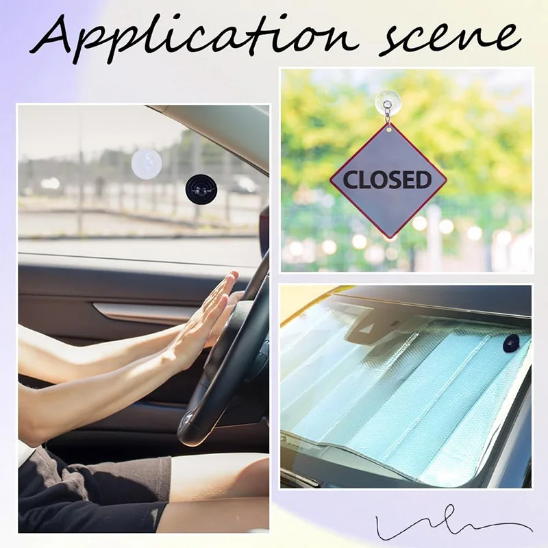 16PCS Auto Glas Windschutzscheibe Sonnenschirm Saugnäpfe Universal PVC Fenster Saugnäpfe für Auto Shades Windows Küche Badezimmer 35mm – Detail 3