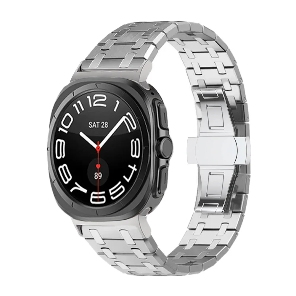 Pulseira de Aço para Samsung Galaxy Watch7 Ultra, Cinto de Aço Inoxidável para Samsung Ultra