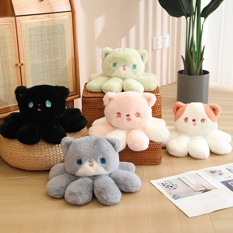 Kawaii Stuffed Toys Octopus Shaped Cat Animal Plush Cats Toys For Soft Cute Toys Room Decor