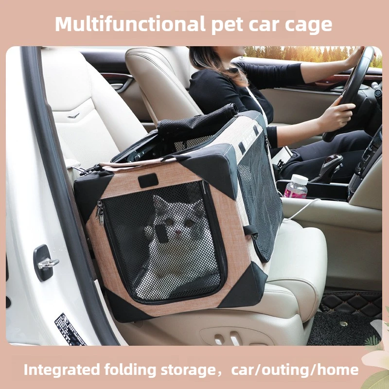 Recinto plegable portátil para caninos, equipo de seguridad vehicular adaptable para espacios exteriores