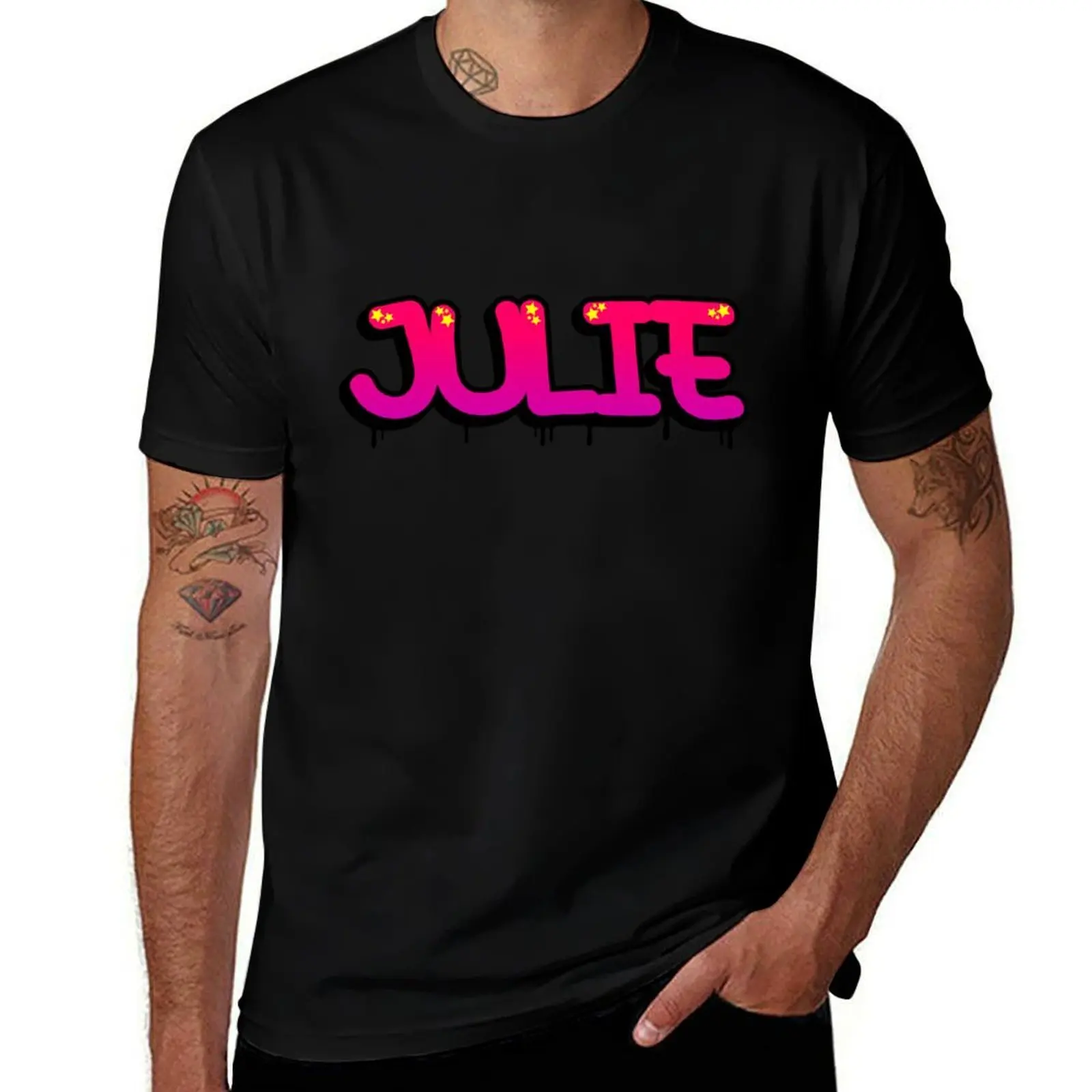 

Graffiti First Name Julie T-Shirt man t shirt summer funny t shirts man T-Shirt