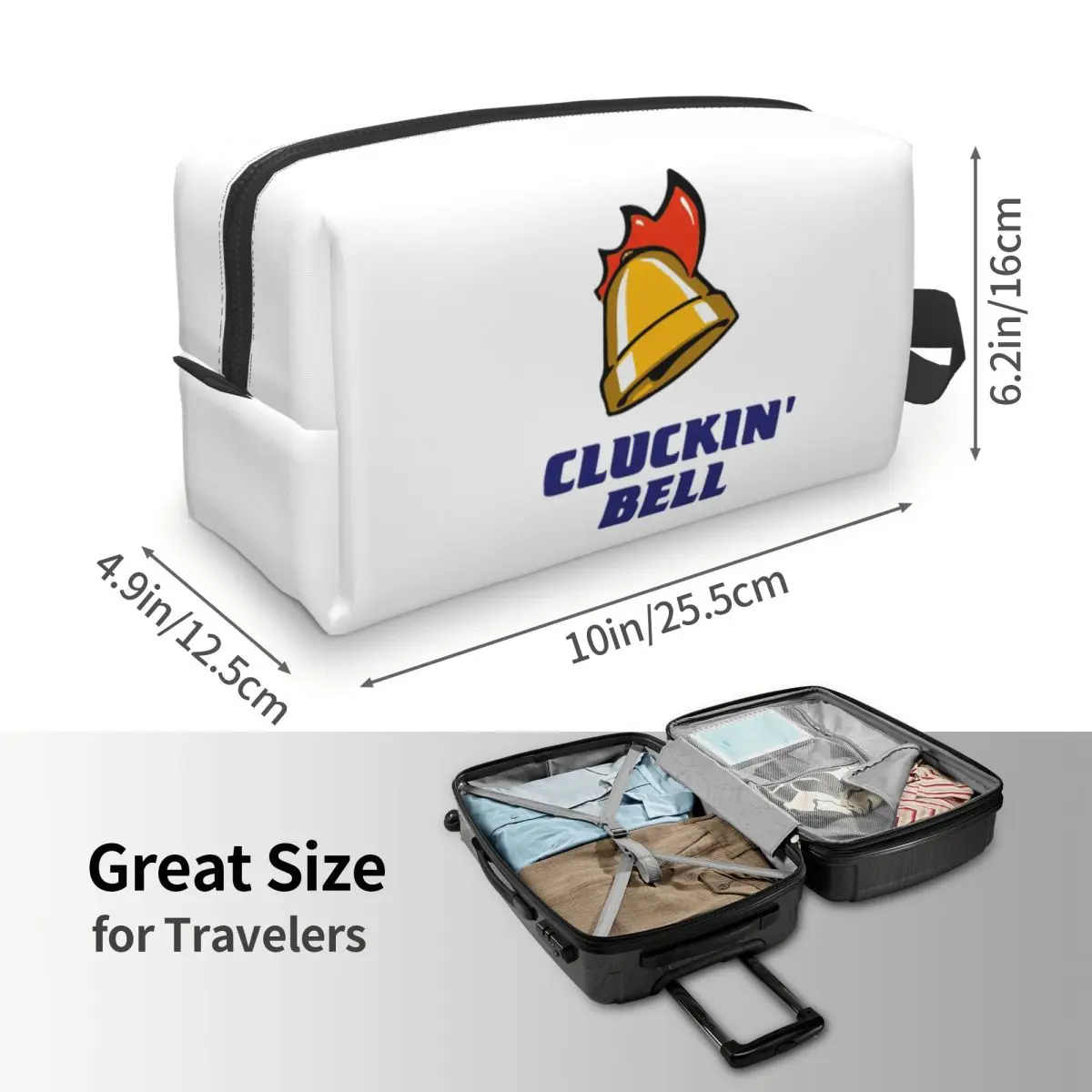 حقيبة مكياج Cluckin Bell GTA San Andreas، منظم مستحضرات التجميل، مجموعة أدوات التخزين، حقيبة مستحضرات التجميل، مقلمة