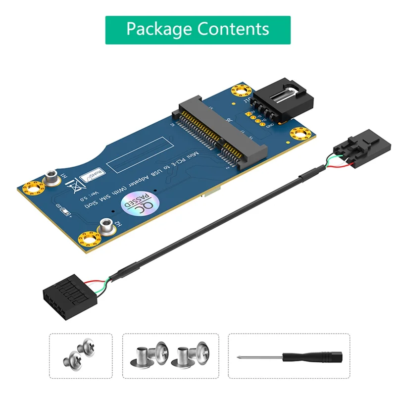 Classic-Mini PCI-E To USB Adapter With SIM Card Slot For WWAN/LTE Module