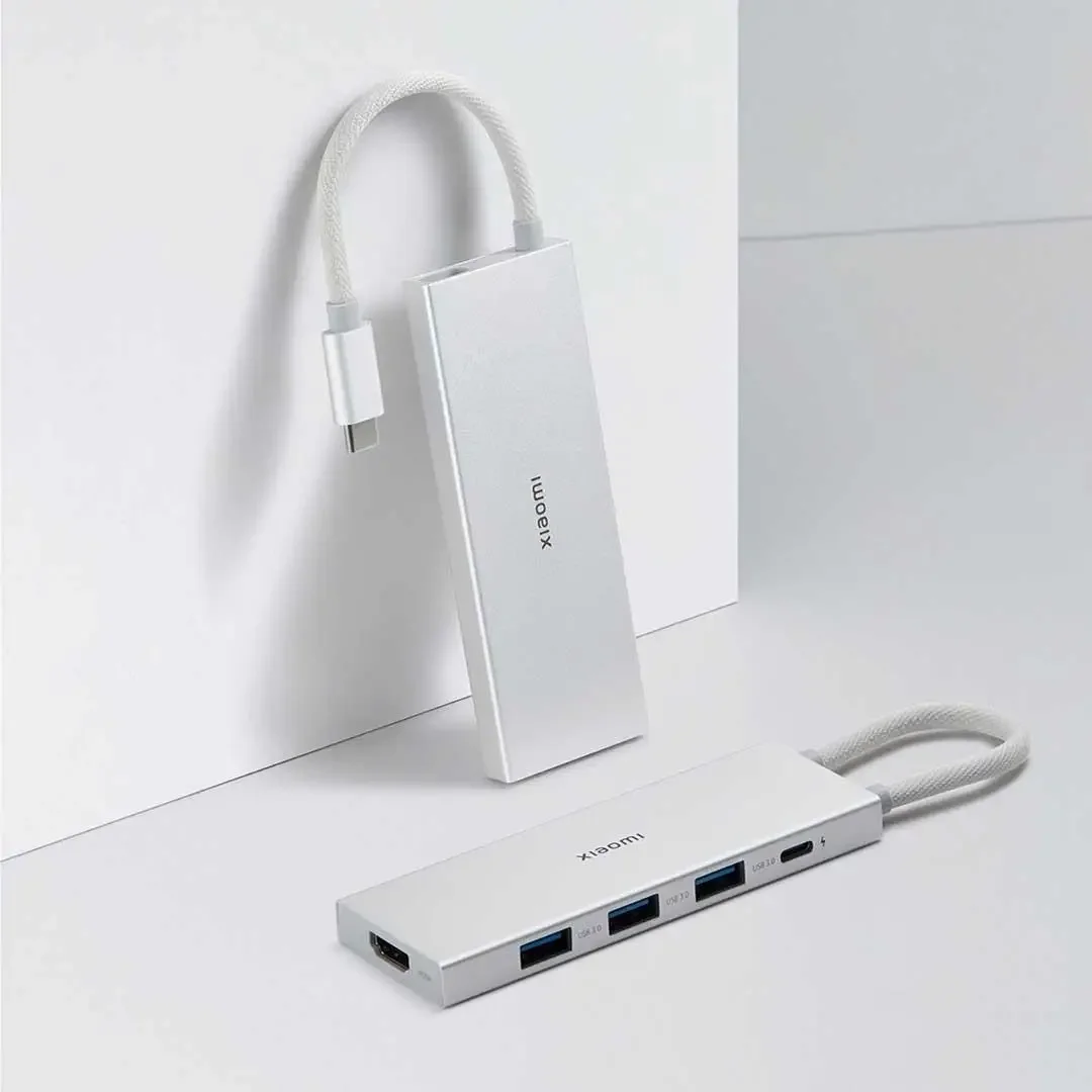 Док-станция Xiaomi Type-C 5-в-1 USB-адаптер высокой передачи HDMI Разветвитель линий компьютера Конвертер с несколькими интерфейсами