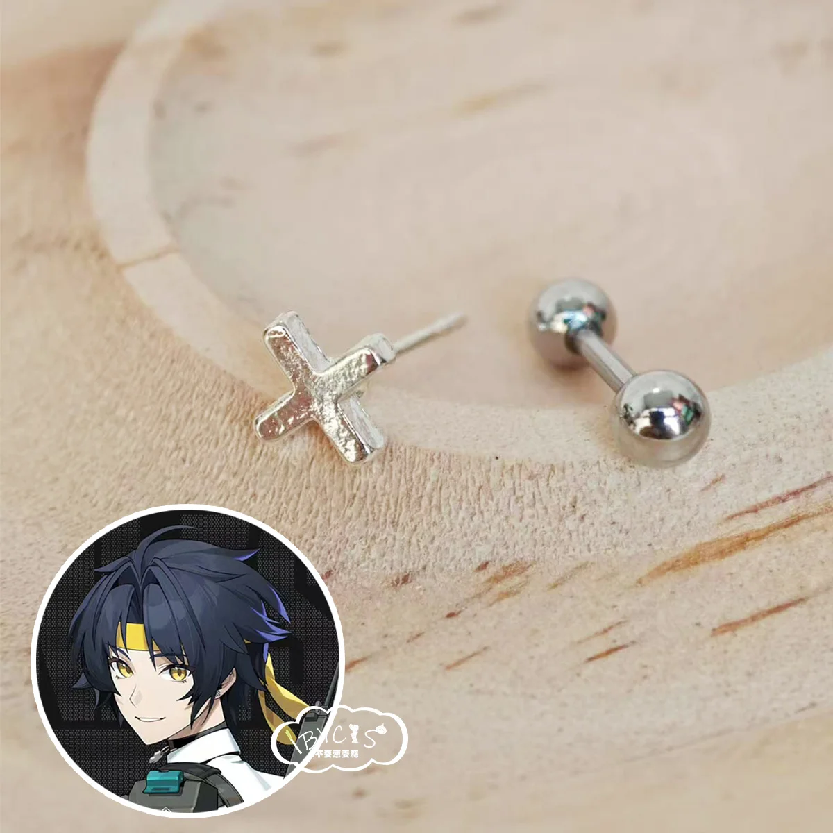 Game Zenless Zone Zero Asaba Harumasa Earrings Figure Pendant Ear Clips Cosplay Jewelry Accessories Cosplay Costume Doujin Gifts