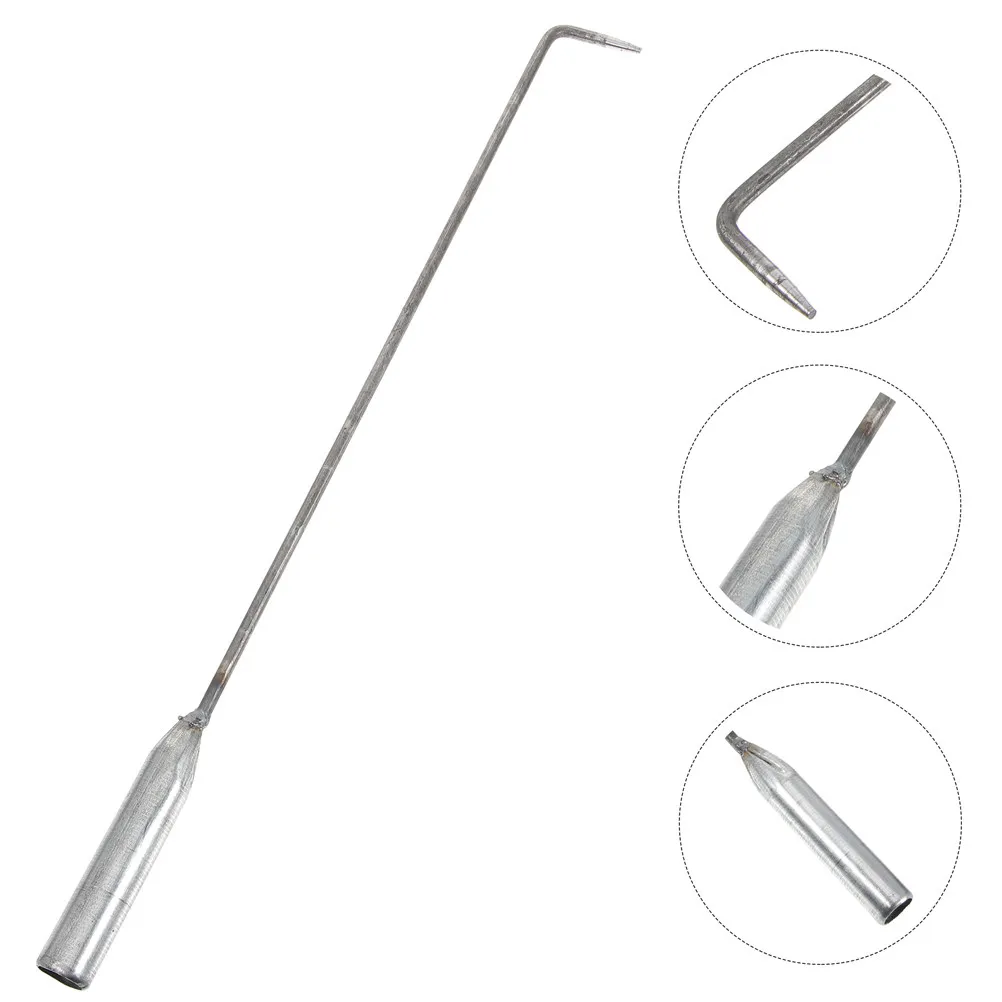 3Pcs Steel Fireplace Tools Set Versatile Fire Pit Tongs Poker and Brush for Indoor Outdoor Camping Grilling Bbq Fire Management