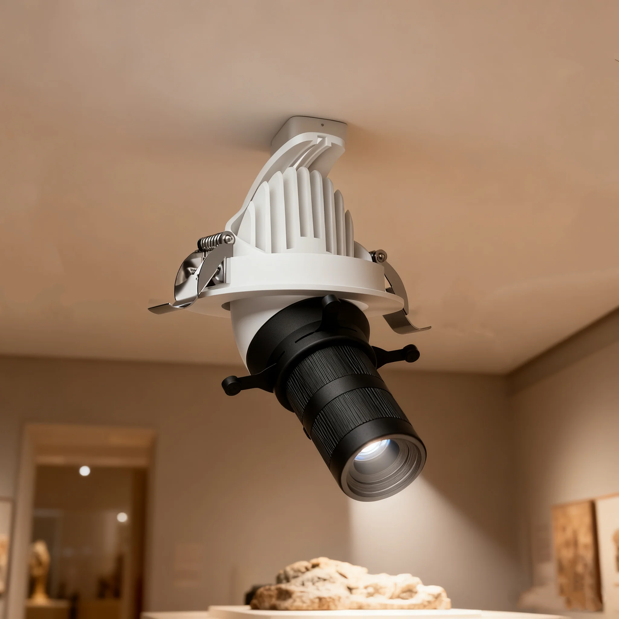 

Ecolux Modern Aluminum LED Dimmable Zoomable Track Spotlight 10W Adjustable Museum Showroom Shapeable Focus Projector Light