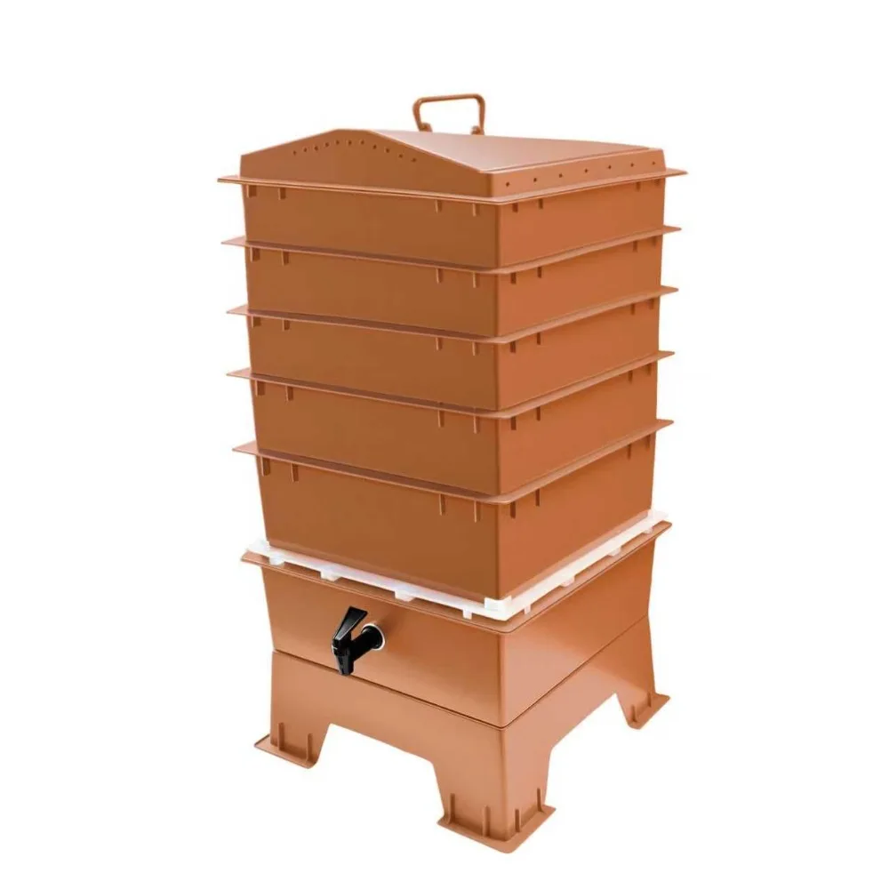 

5 – Tray Worm Composter, Sustainable Design for Both Indoor & Outdoor, Worm Compost Bin for, Customized