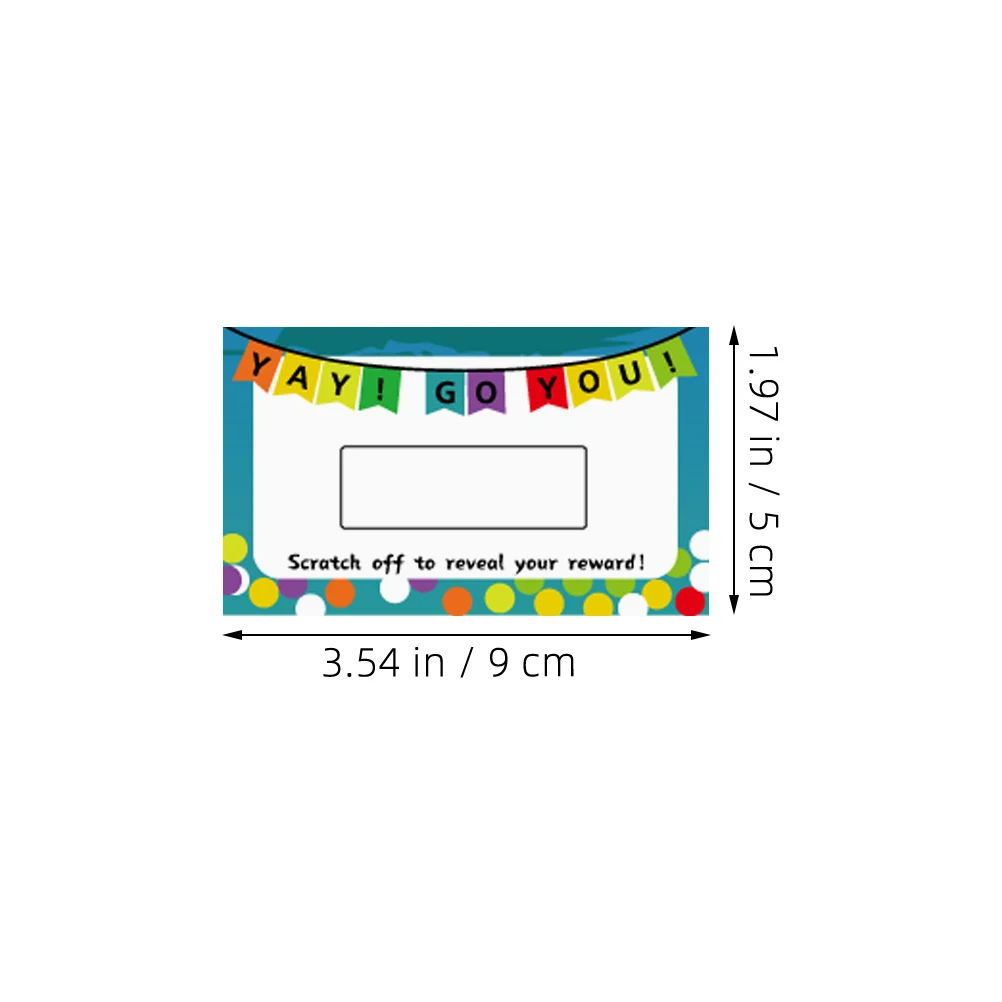 

50 Sheets Off Scratch Off Cards Prizes Cards Rectangular Blank Stickers Self Adhesive Paper DIY Party Supplies