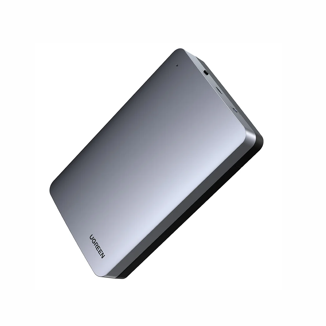 UGREEN 3.5 Inch SATA External Hard Drive Enclosure for 2.5 Inch SATA SSD HDD Aluminum USB C 3.1 Gen 2 High-Speed 6Gbps Case