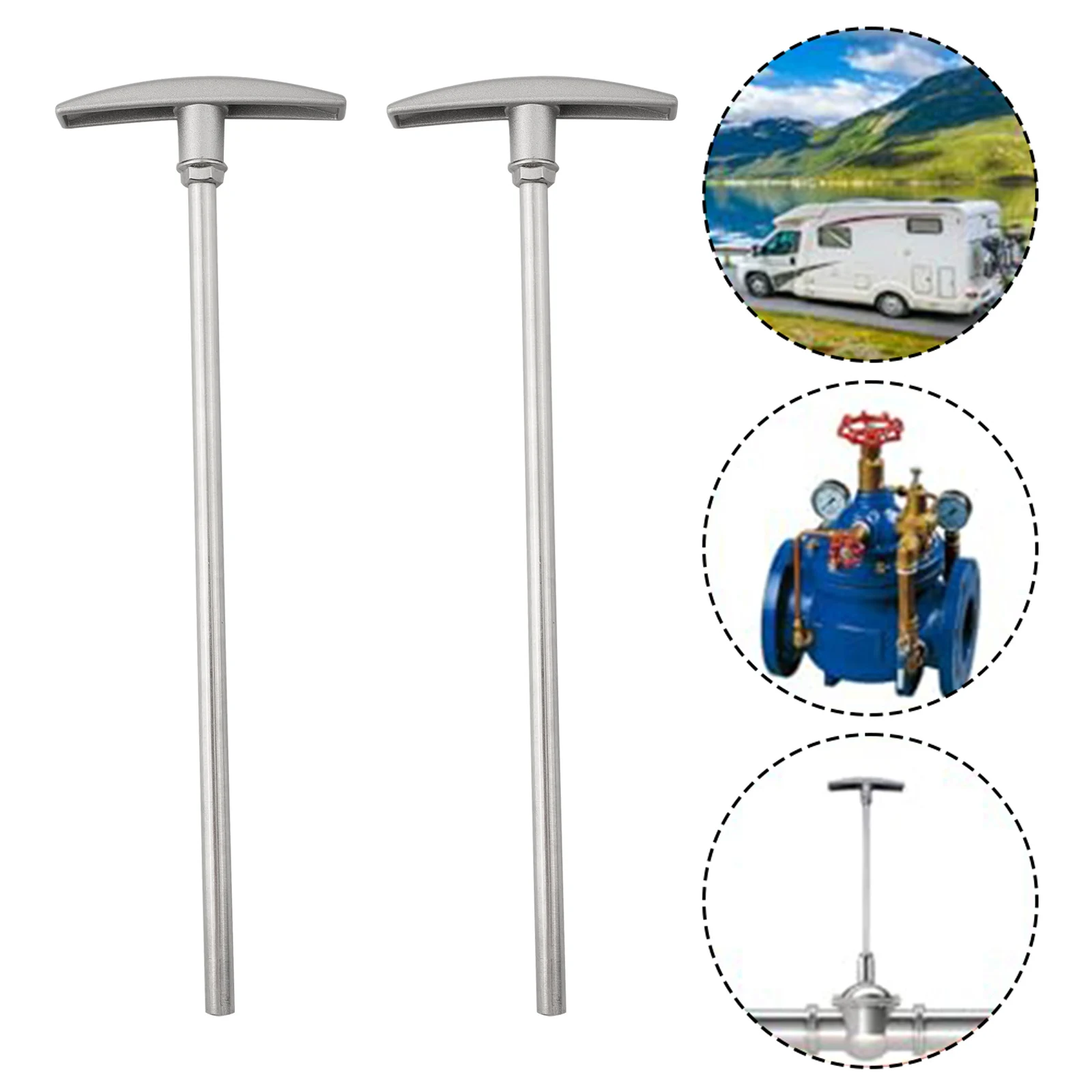 

RV Water Tanks RV Waste Valve Handle Replacement Valve Auto Parts Aluminum Car Accessories Product Quantity Replacement Tools