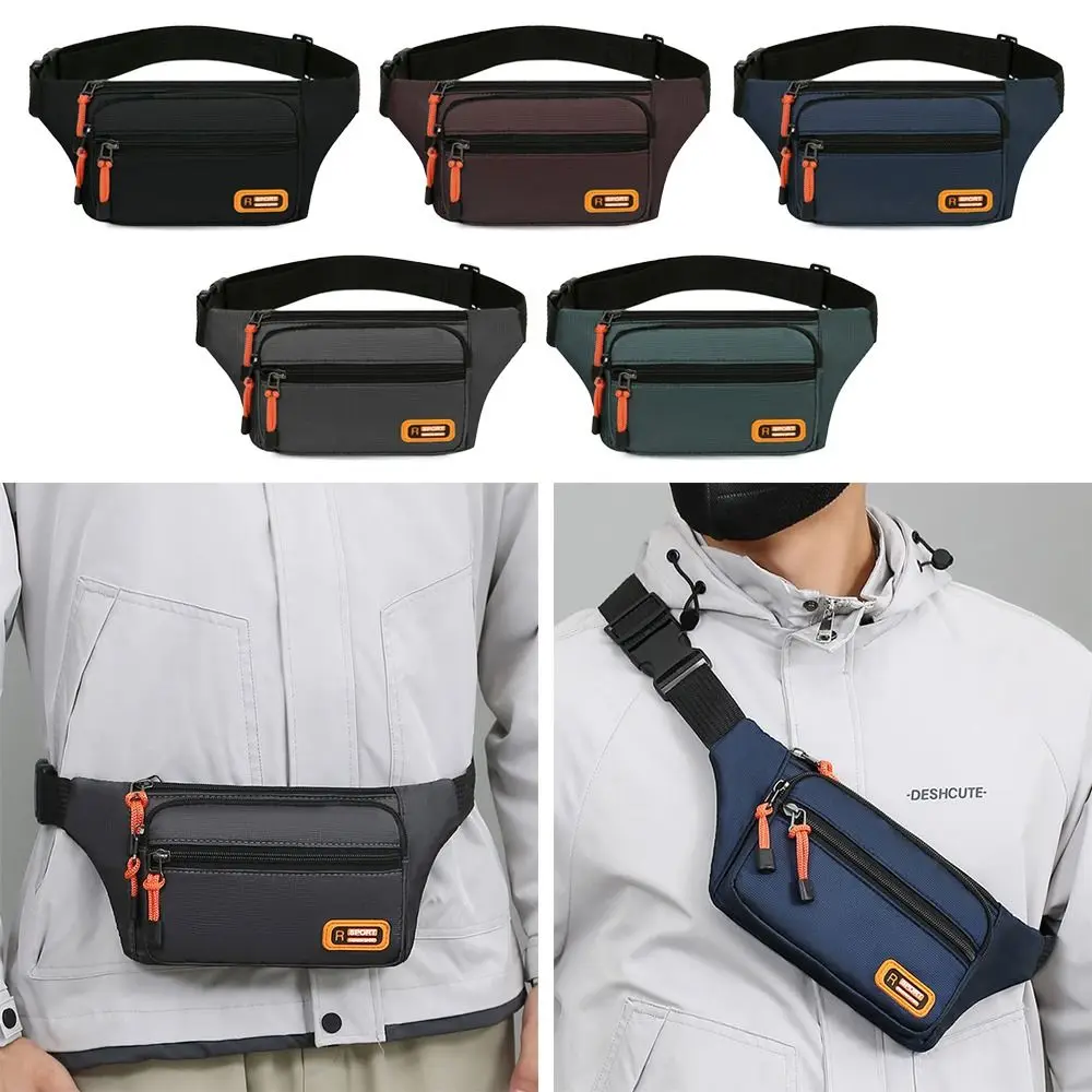 Anti-theft Business Cashier Wallet Men Nylon Waist Bag Outdoor Travel Sports Mobile Phone Bag Large-capacity Waterproof Bag