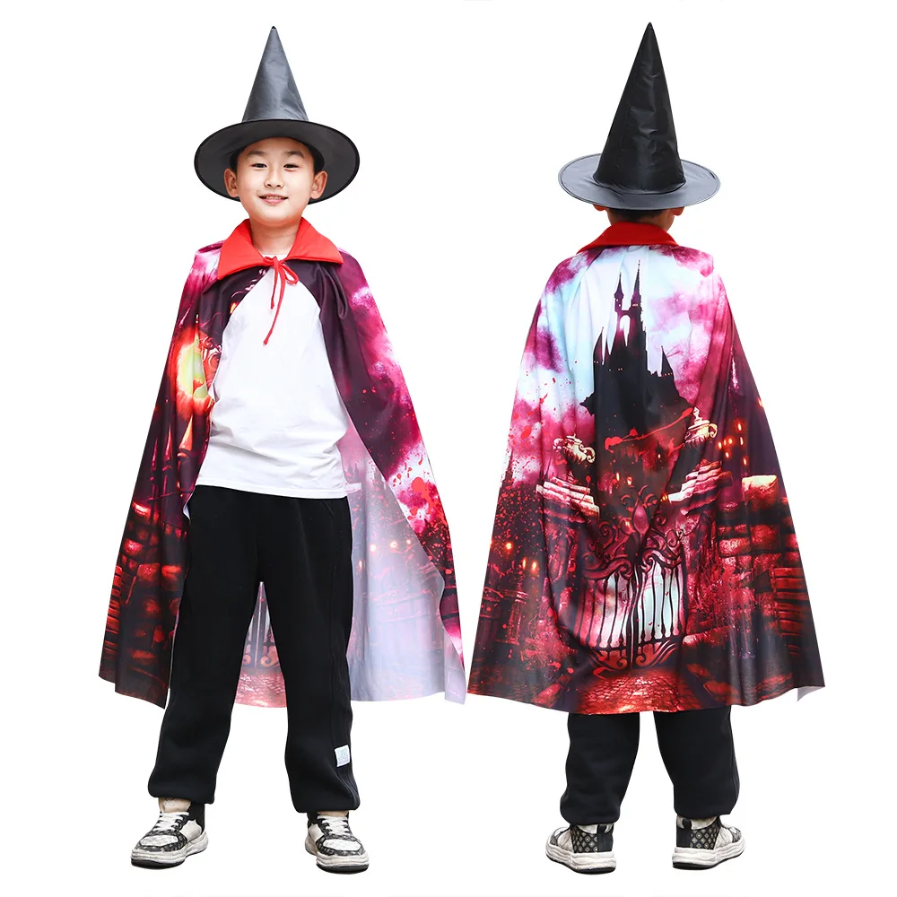 Halloween Cape Set Kids Day Party Prom Dress Up Cosplay Cape Kostuum 2 Stuks