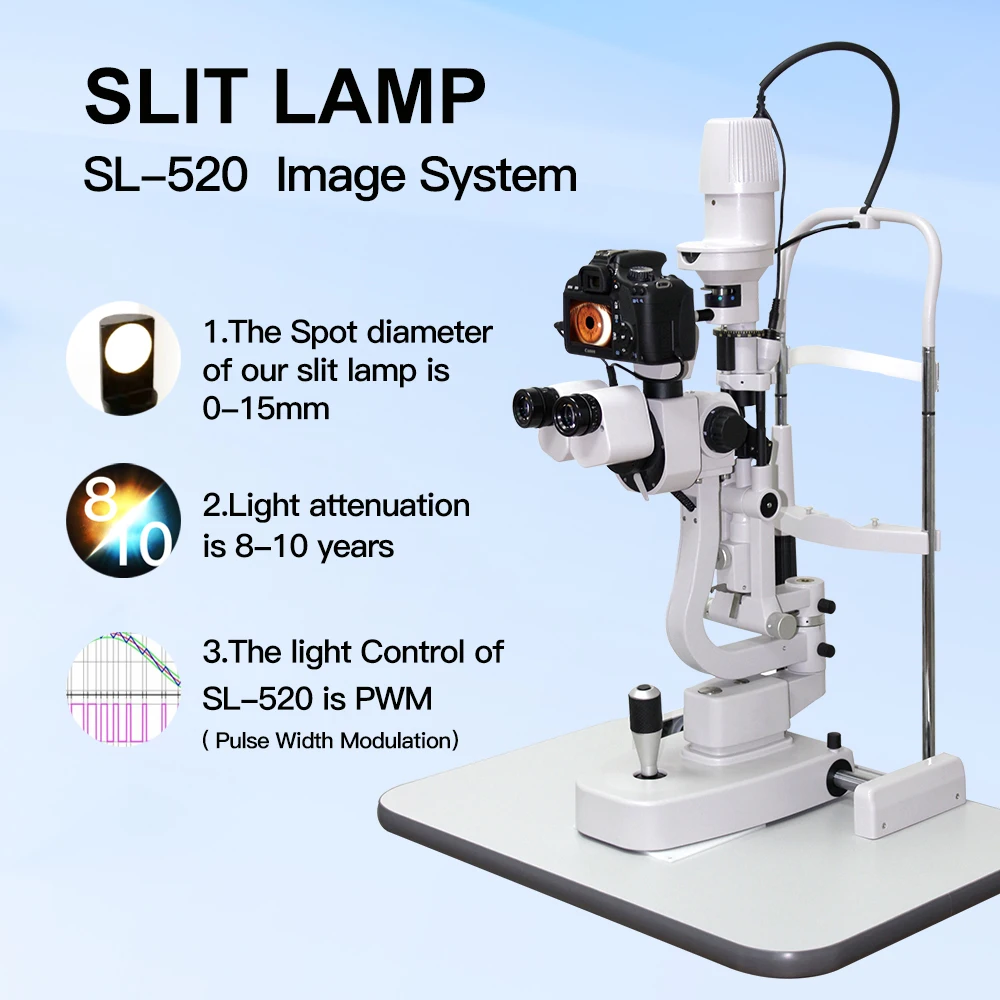 イノーベ眼科用3段階5段階倍率スリットランプガリレオ顕微鏡（眼科検査用眼科機器）