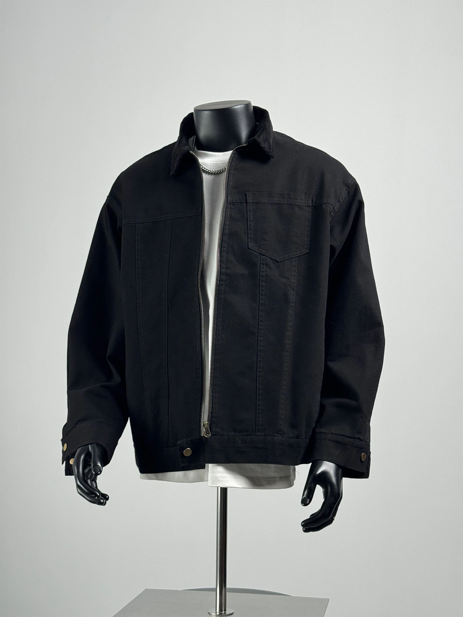 

Ретро-японская рабочая куртка из чистого хлопка, мужская повседневная вельветовая куртка с воротником, универсальная свободная модная брендовая мужская верхняя одежда