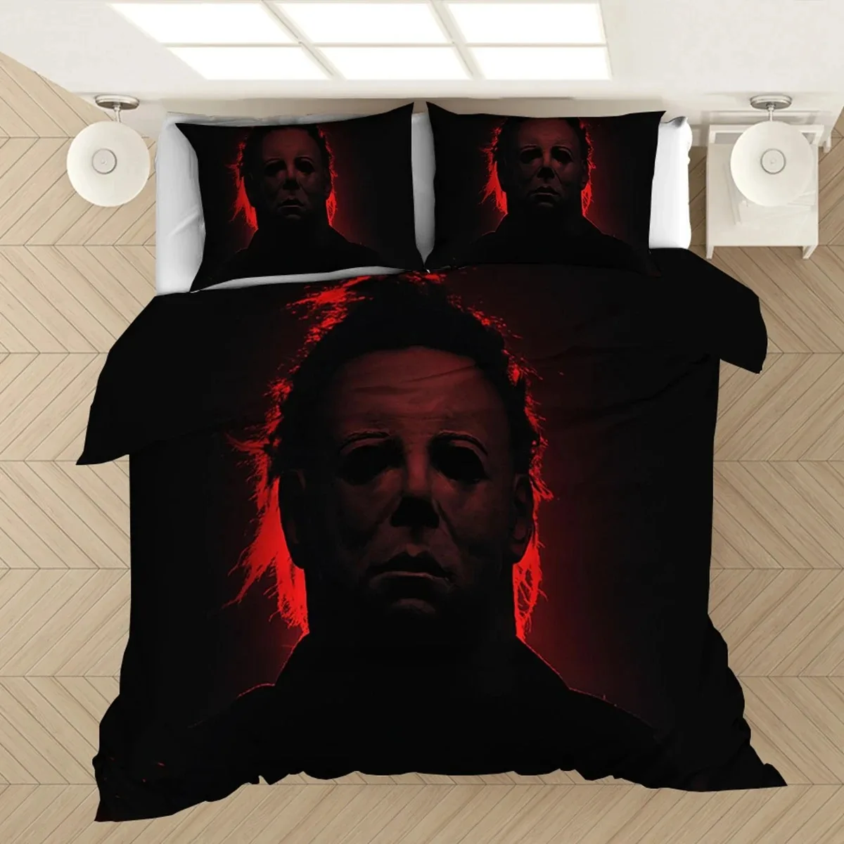 

3D Print Horror Michael Myers Halloween Comfortable Duvet Cover Pillowcase Bedding Set Children Bedroom Decoration Home Textile