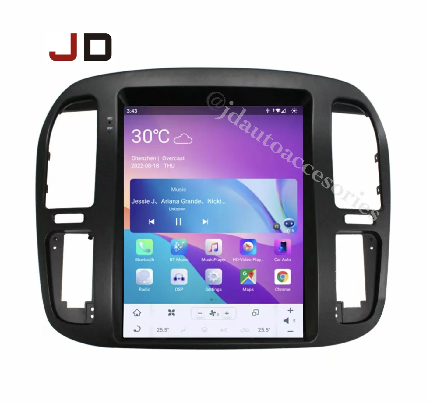 AUTO 12.1 inch Tesl vertical screen android dvd player for toyo-ta Land Cruiser 100 LC100 for Lexas LX470 2003-2007