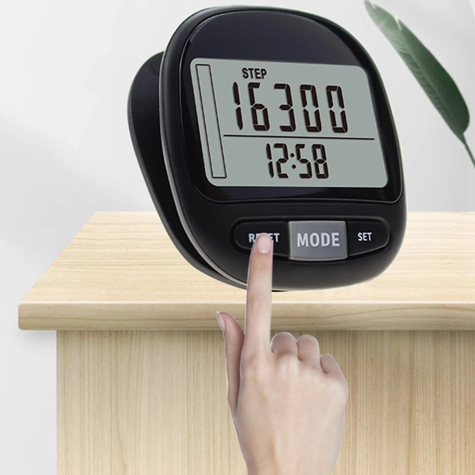 Contador de pasos preciso podómetro deportivo portátil registro de distancia de caminata pistas de destino personalizadas quema de calorías para senderismo