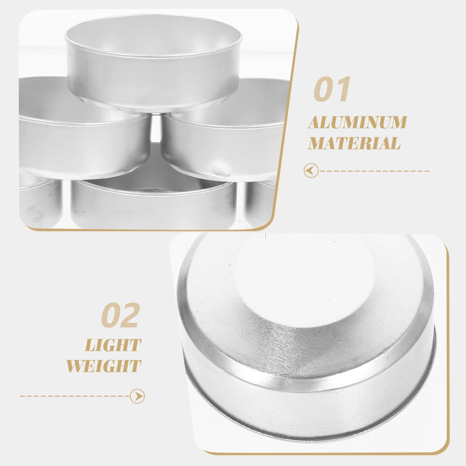 

200Pcs Empty Tea Light Cans Silver Tinplate Holders for DIY Scented Making Craft Storage and Gift Giving