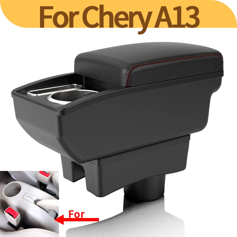 

For Chery A13 Fengyun 2 2008-2012 car armrest interior center console modification double-layer storage box car accessories usb