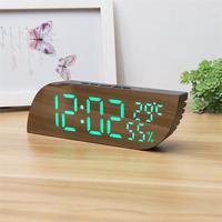 Digital Alarm Clock Temperature Humidity Date 3 Alarms 2 Display Mode Unlimited Snooze Table Clock 12/24H Night Mode LED Clock