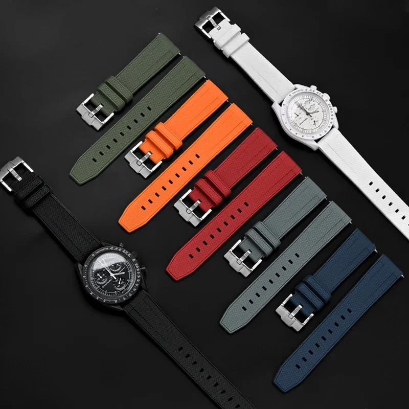 20mm 22mm Liquid Silicone Strap for Swatch X Omega MoonSwatch Sport Diving Quick Release Watch Band for Rolex Seiko Blancpain view 2