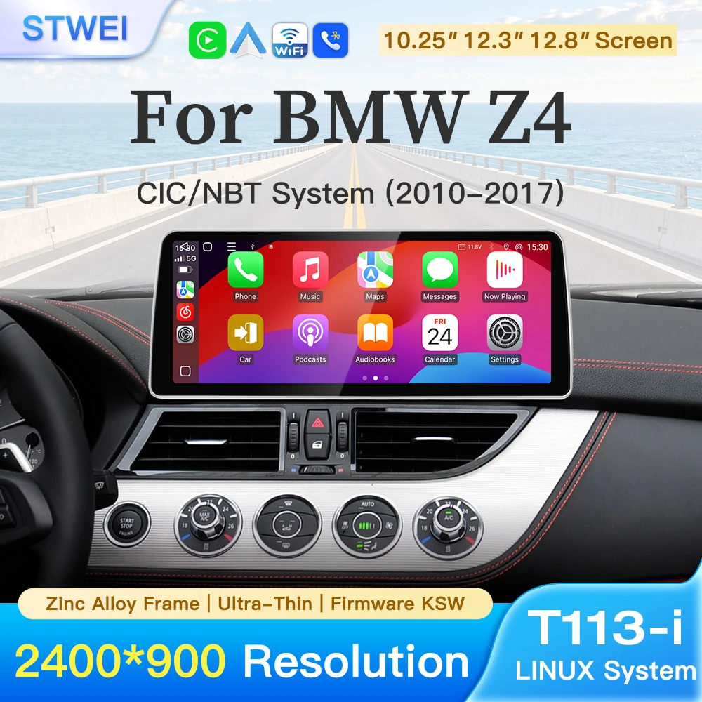 stwei 2026 Linux System 10.25 12.3 12.8inch Thin Screen For BMW Z4 E85 E86 E89 CIC NBT Wireless CarPlay Auto Car Video Players