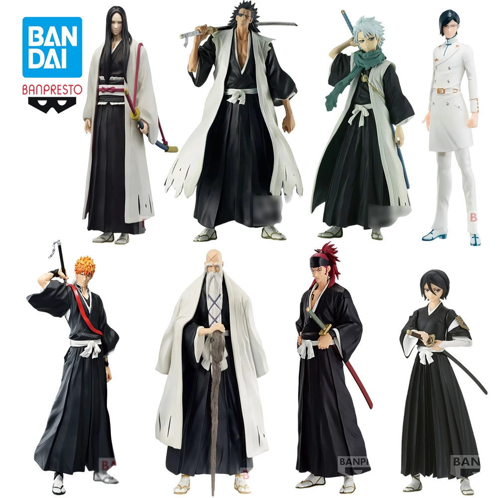 In Stock Original Banpresto Bleach Kurosaki Ichigo Unohana Retsu Hitsugaya Toushirou Zaraki Kenpachi Figure Anime Genuine Model