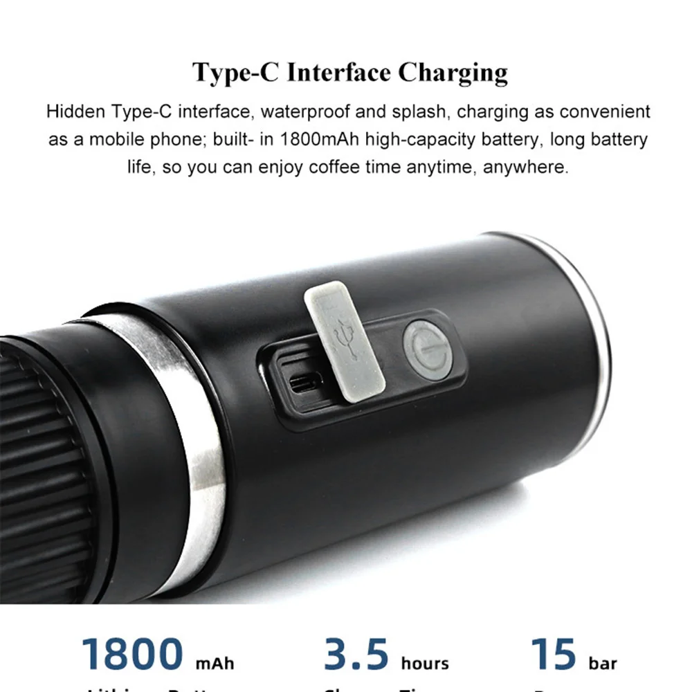 Portable Full-Automatic Espresso Coffee Machine Mini For Large And Small Capsules