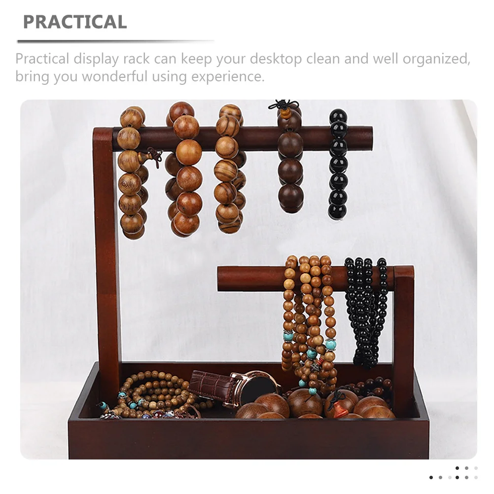 Wooden Bangle Bracelet Display Stand Jewelry Organizer Rack for Hair Ties Scrunchies Decor Bracelet Holder