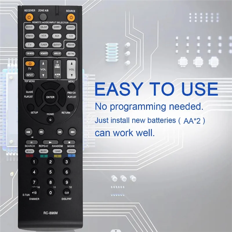 SQPP-RC ‐ 896M AV استقبال التحكم عن بعد استبدال ل Onkyo RC-737M RC-801M RC-836M RC-865M RC-896M RC-762M RC-764M RC-810M Durabl