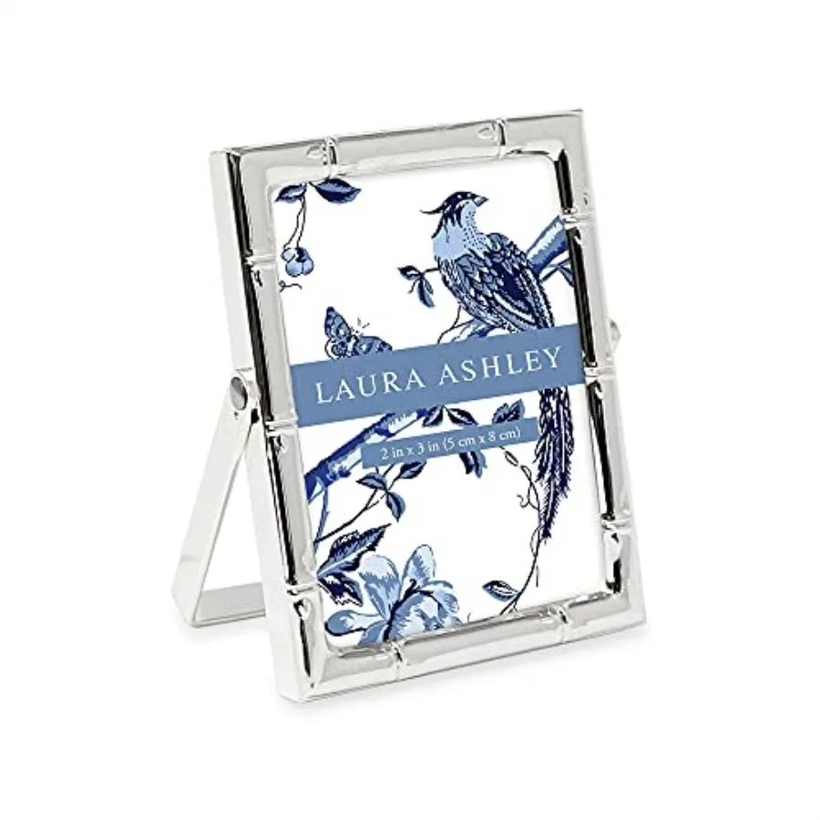 

Bamboo Metal Picture Frame Vertical with Pull-Out Easel Stand, Made for Tabletop, Counterspace, Shelf and Desk