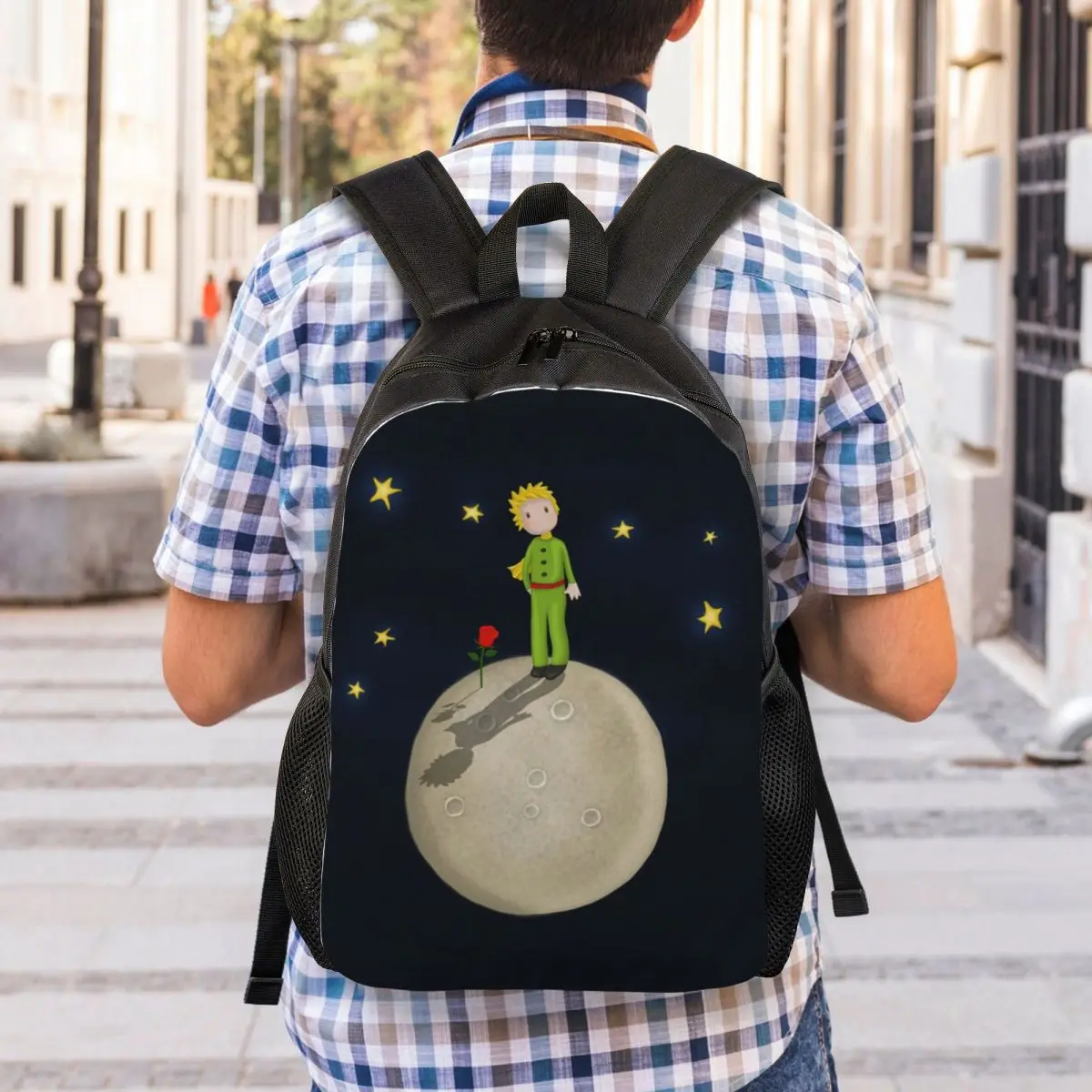 Personalizzato The Little Prince zaino donna uomo Basic Bookbag per College School France Fiction Le Petit Prince Bags