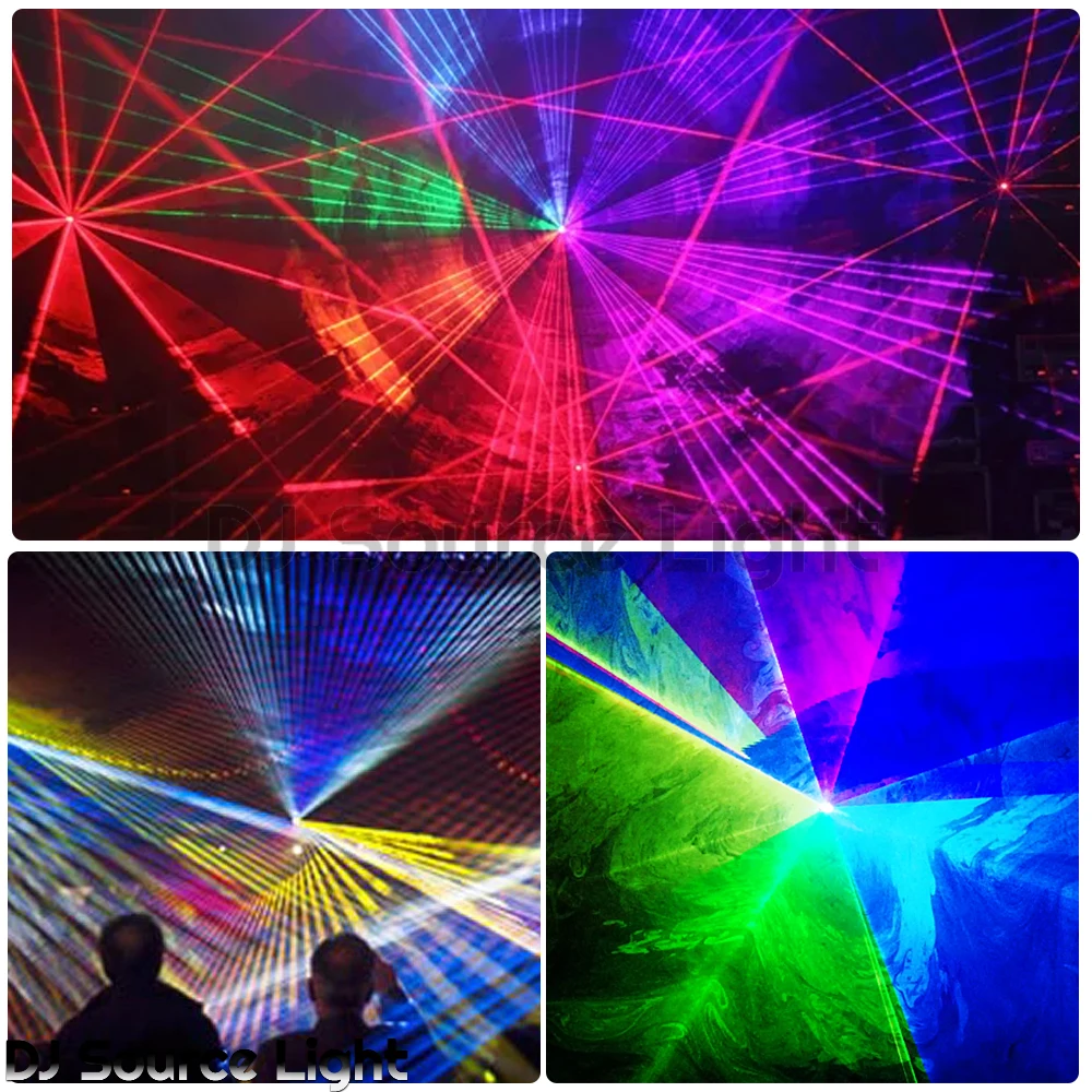 With ILDA 30KPPS 10W Laser Light 2000+ Show Effects 3D Animation Wedding Party Projector DMX512 For DJ Professional Stage Light