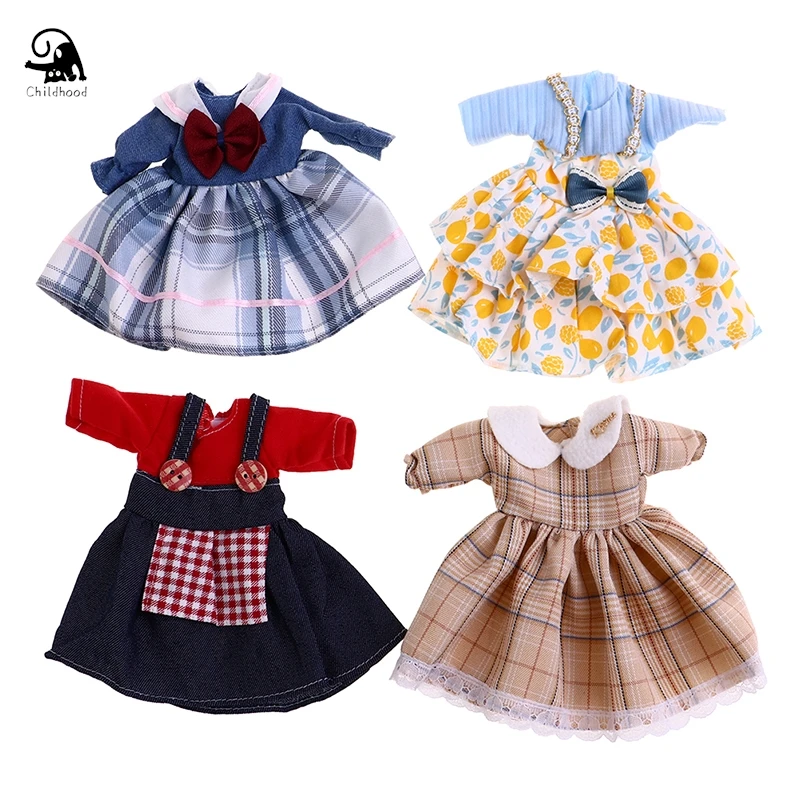 1/6 BJD Floral Dress Set For 30cm Dolls Clothes Sweet Summer Dress DIY Doll Accessories Girls Gift Doll Clothing Accessories