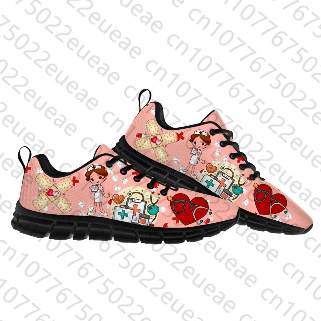 Cute Cartoon Nurse Doctor Medical Sports Shoes Mens Womens Teenager Kids Children Sneakers Casual Sneaker Couple Custom Shoes