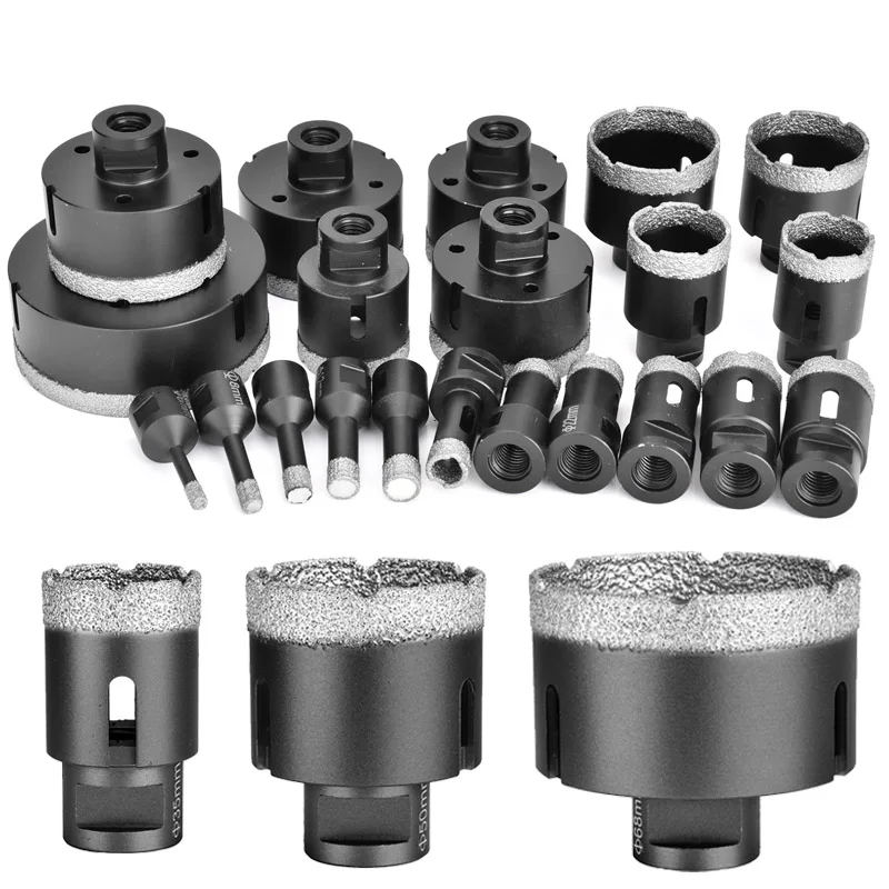 

1PCS M14 Thread Diamond Core Drill Bits,Vacuum Brazed Hole Saw Kit for Porcelain Tile,Ceramic Granite Marble Stone Masonry Brick