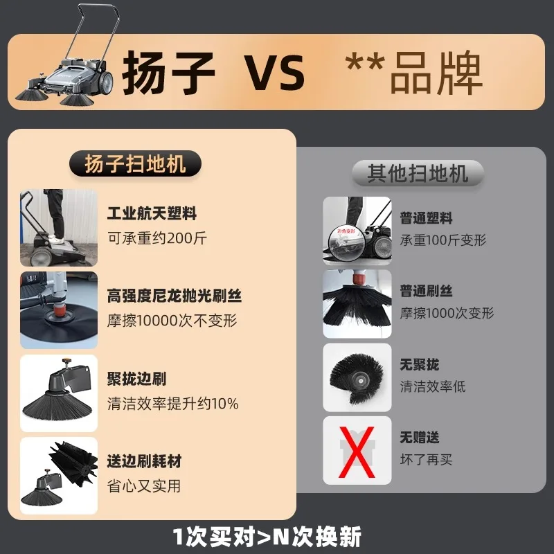 Spazzatrice industriale a spinta manuale